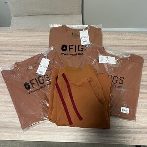 Figs Limited Edition Winter Drop in Mocha Rafaela Oversized Scrub Top XXS. NWT.